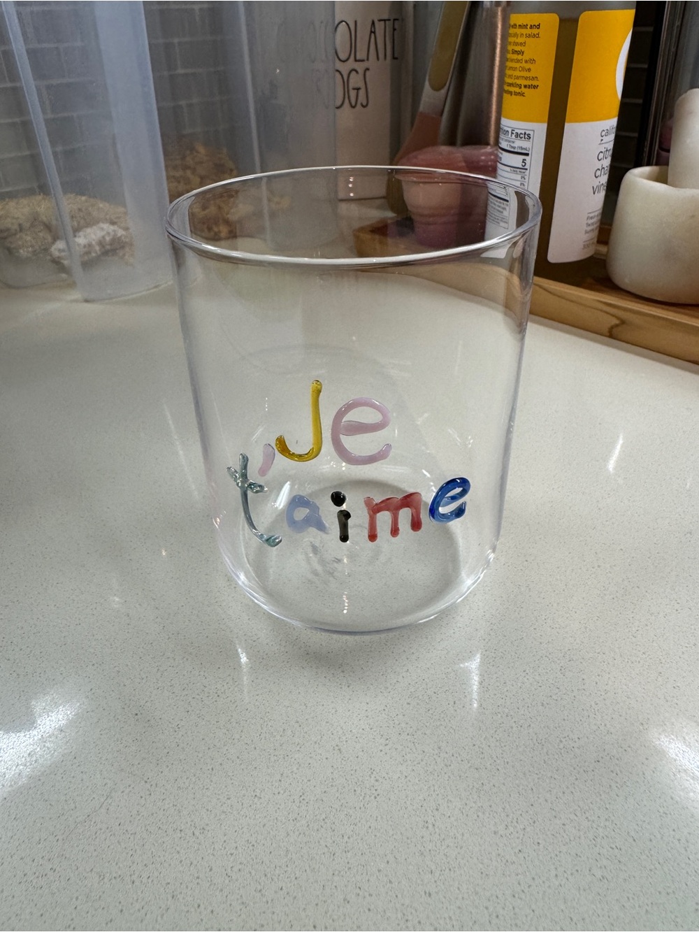 Anthro Love notes glass